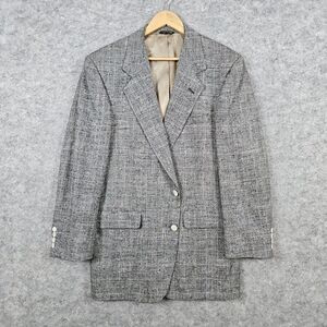 Stonegate Levy's Men's Blazer Gray 100%‎ Pure Silk Custom Tailored Size 42 Union